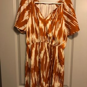 J Crew Gold/White Tie-Top Dress Size 12